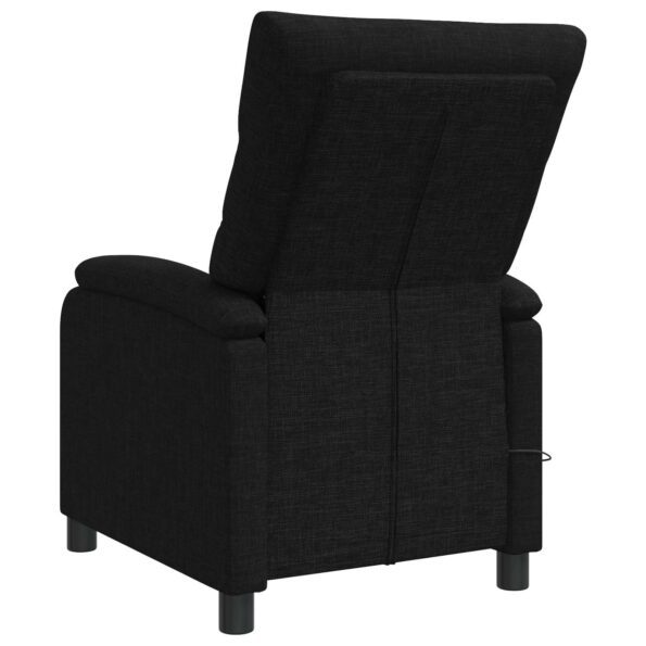 vidaXL Masážne relaxačné kreslo Čierna Látka – Obrázok 5