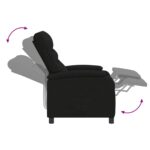 vidaXL Masážne relaxačné kreslo Čierna Látka – Obrázok 7