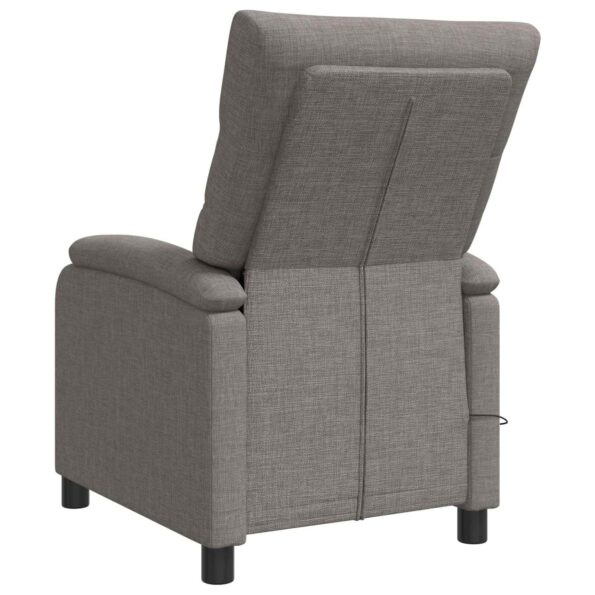 vidaXL Masážne relaxačné kreslo Sivohnedá Látka – Obrázok 5