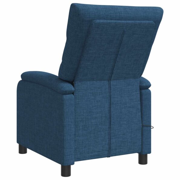 vidaXL Masážne relaxačné kreslo Modrá Látka – Obrázok 5