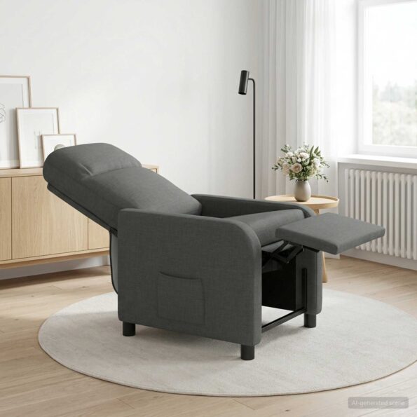 vidaXL Pohovka Tmavosivá Látka – Obrázok 9
