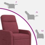 vidaXL Pohovka Víno červené Látka – Obrázok 6