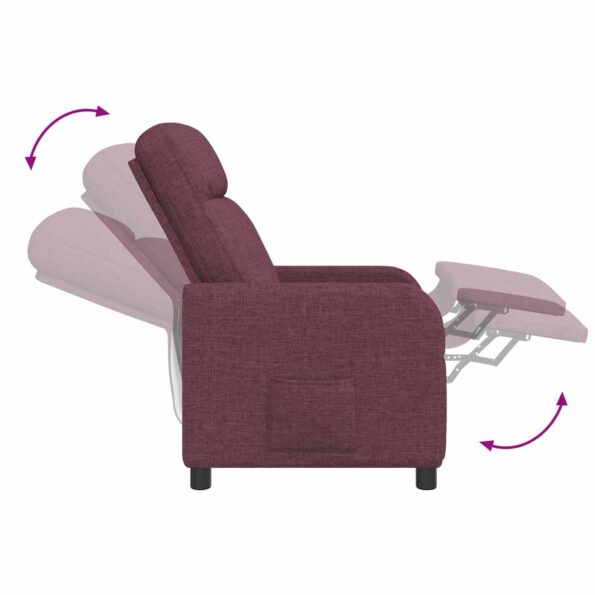 vidaXL Pohovka Fialová Látka – Obrázok 5