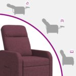 vidaXL Pohovka Fialová Látka – Obrázok 6