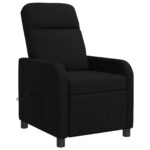 vidaXL Masážne relaxačné kreslo Čierna Látka – Obrázok 3