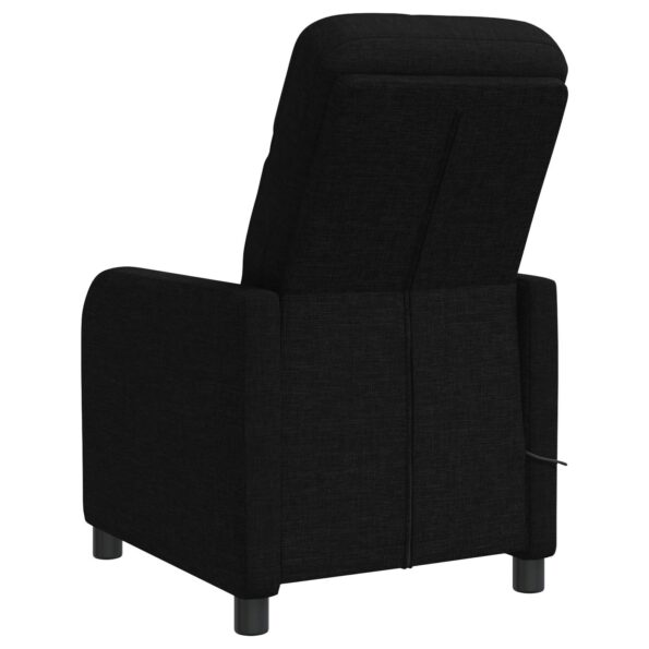 vidaXL Masážne relaxačné kreslo Čierna Látka – Obrázok 5