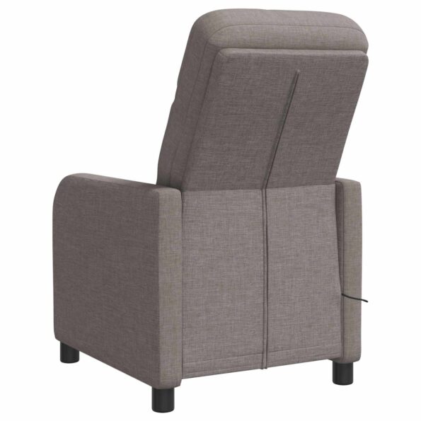 vidaXL Masážne relaxačné kreslo Sivohnedá Látka – Obrázok 5