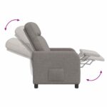 vidaXL Masážne relaxačné kreslo Sivohnedá Látka – Obrázok 7