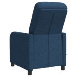 vidaXL Masážne relaxačné kreslo Modrá Látka – Obrázok 5