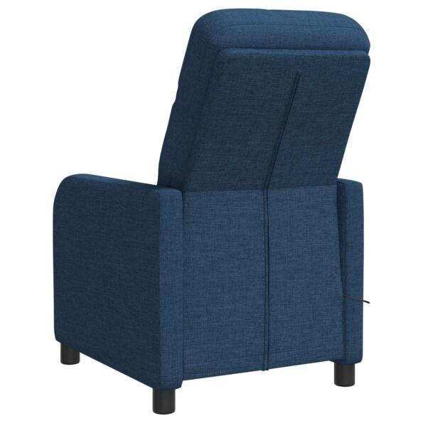 vidaXL Masážne relaxačné kreslo Modrá Látka – Obrázok 5