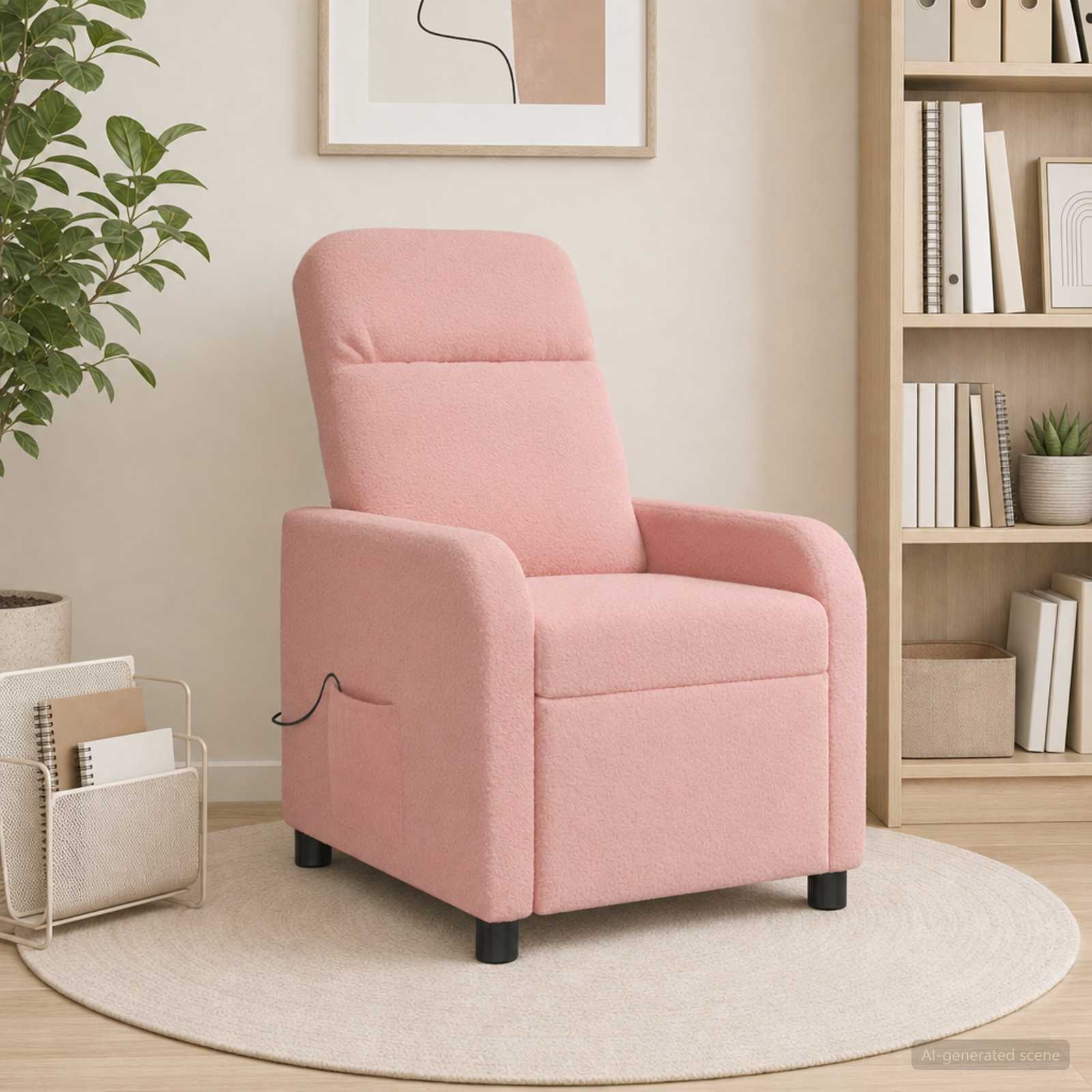 42034953_1.jpg vidaXL Masážne relaxačné kreslo Ružová Bouclé – Obrázok 1