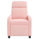 vidaXL Masážne relaxačné kreslo Ružová Bouclé – Obrázok 6