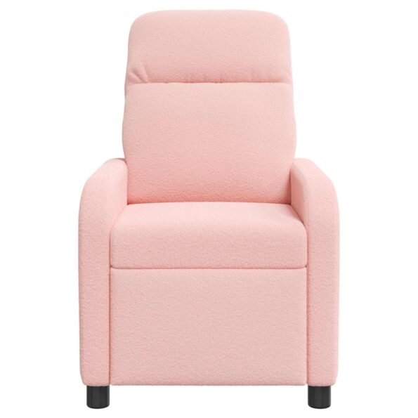 vidaXL Masážne relaxačné kreslo Ružová Bouclé – Obrázok 6