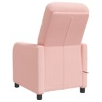 vidaXL Masážne relaxačné kreslo Ružová Bouclé – Obrázok 7