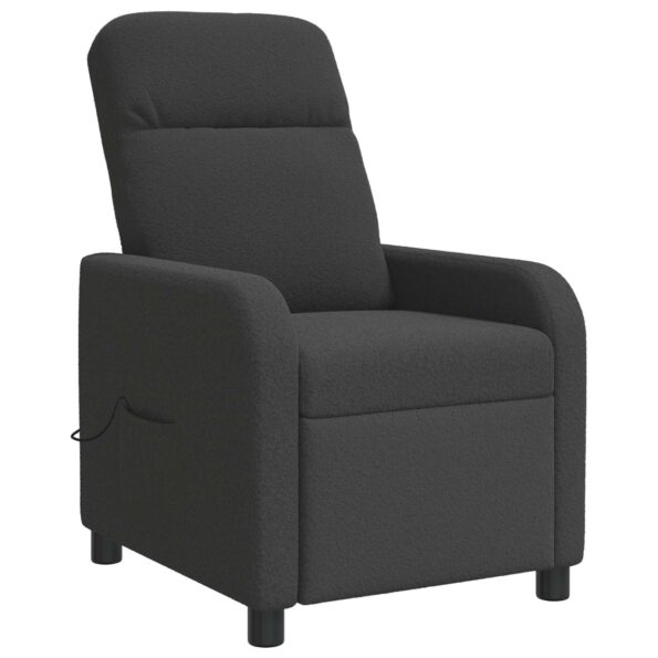 vidaXL Masážne relaxačné kreslo Tmavosivá Bouclé – Obrázok 3