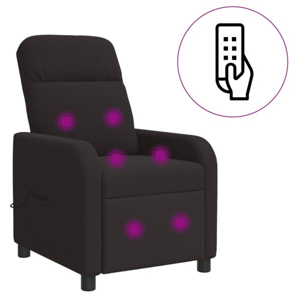 vidaXL Masážne relaxačné kreslo Čierna Bouclé – Obrázok 2