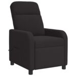 vidaXL Masážne relaxačné kreslo Čierna Bouclé – Obrázok 3