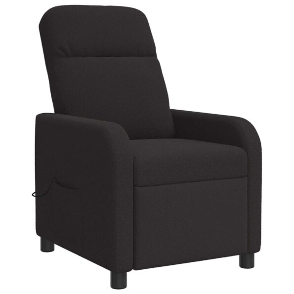 vidaXL Masážne relaxačné kreslo Čierna Bouclé – Obrázok 3