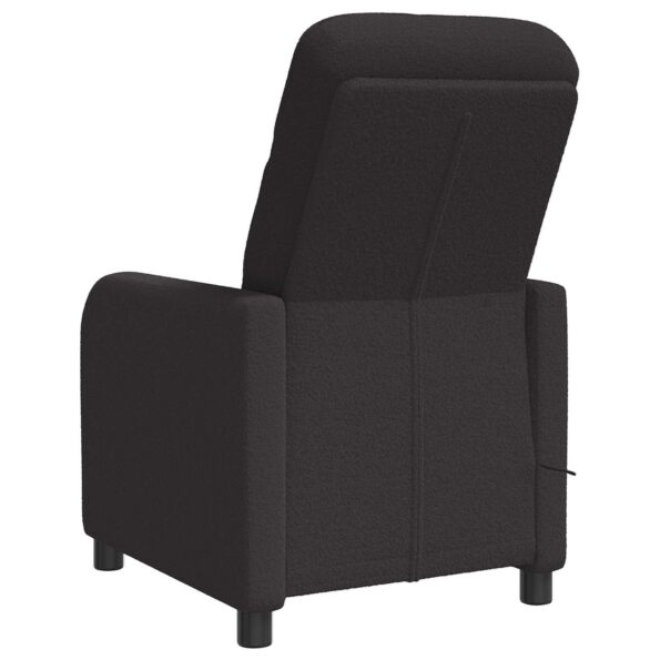 vidaXL Masážne relaxačné kreslo Čierna Bouclé – Obrázok 5