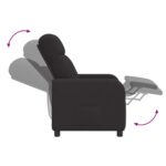 vidaXL Masážne relaxačné kreslo Čierna Bouclé – Obrázok 7