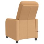 vidaXL Masážne relaxačné kreslo Béžová Bouclé – Obrázok 5