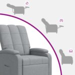 vidaXL Pohovka Svetlosivá Látka – Obrázok 6