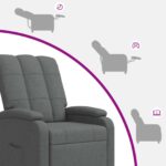 vidaXL Pohovka Tmavosivá Látka – Obrázok 6