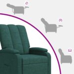 vidaXL Pohovka Tmavozelená Látka – Obrázok 6