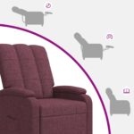 vidaXL Pohovka Fialová Látka – Obrázok 6