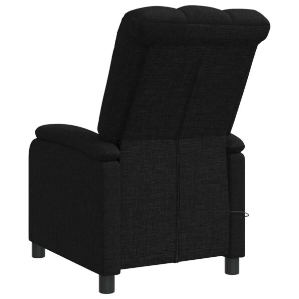 vidaXL Masážne relaxačné kreslo Čierna Látka – Obrázok 5