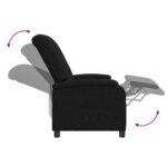 vidaXL Masážne relaxačné kreslo Čierna Látka – Obrázok 7