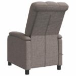 vidaXL Masážne relaxačné kreslo Sivohnedá Látka – Obrázok 5
