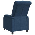 vidaXL Masážne relaxačné kreslo Modrá Látka – Obrázok 5