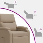 vidaXL Pohovka Kapučínová Umelá koža – Obrázok 6