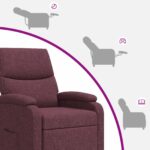 vidaXL Pohovka Fialová Látka – Obrázok 6