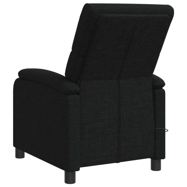 vidaXL Masážne relaxačné kreslo Čierna Látka – Obrázok 5