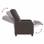 vidaXL Pohovka Tmavohnedá Látka – Obrázok 5