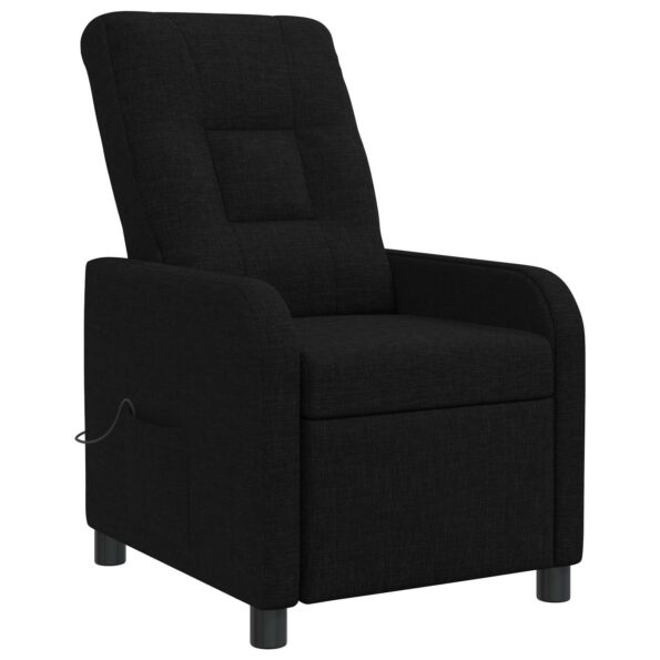vidaXL Masážne relaxačné kreslo Čierna Látka – Obrázok 3