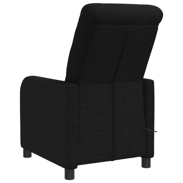 vidaXL Masážne relaxačné kreslo Čierna Látka – Obrázok 5