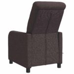 vidaXL Masážne relaxačné kreslo Tmavohnedá Látka – Obrázok 5