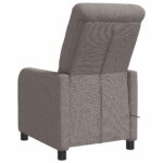 vidaXL Masážne relaxačné kreslo Sivohnedá Látka – Obrázok 5