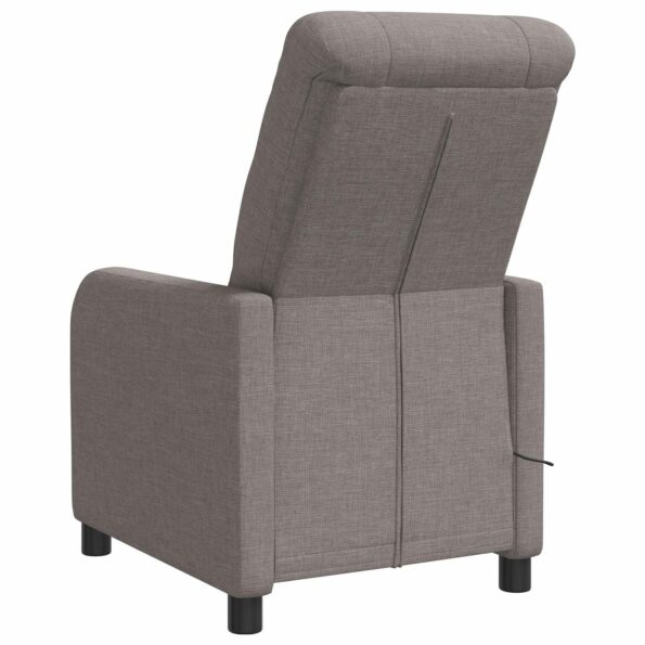 vidaXL Masážne relaxačné kreslo Sivohnedá Látka – Obrázok 5