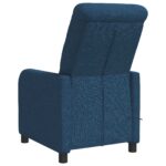 vidaXL Masážne relaxačné kreslo Modrá Látka – Obrázok 5