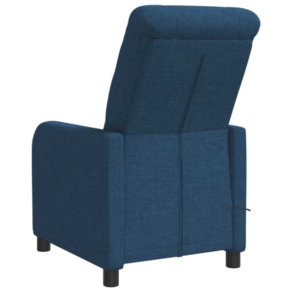 vidaXL Masážne relaxačné kreslo Modrá Látka – Obrázok 5