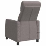 vidaXL Masážne relaxačné kreslo Sivohnedá Látka – Obrázok 5