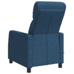 vidaXL Masážne relaxačné kreslo Modrá Látka – Obrázok 5