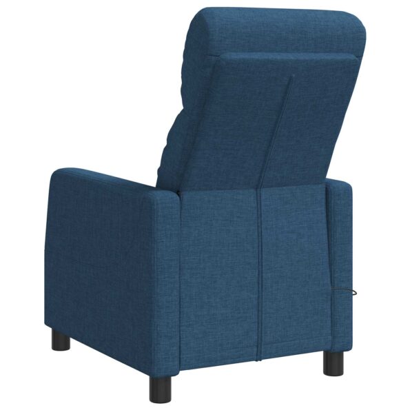 vidaXL Masážne relaxačné kreslo Modrá Látka – Obrázok 5