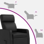 vidaXL Pohovka Čierna Umelá koža – Obrázok 6