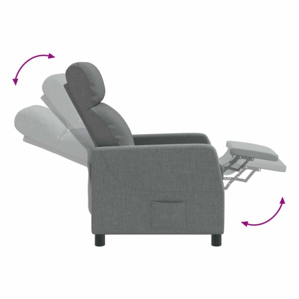 vidaXL Pohovka Tmavosivá Látka – Obrázok 5