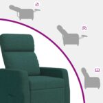 vidaXL Pohovka Tmavozelená Látka – Obrázok 6